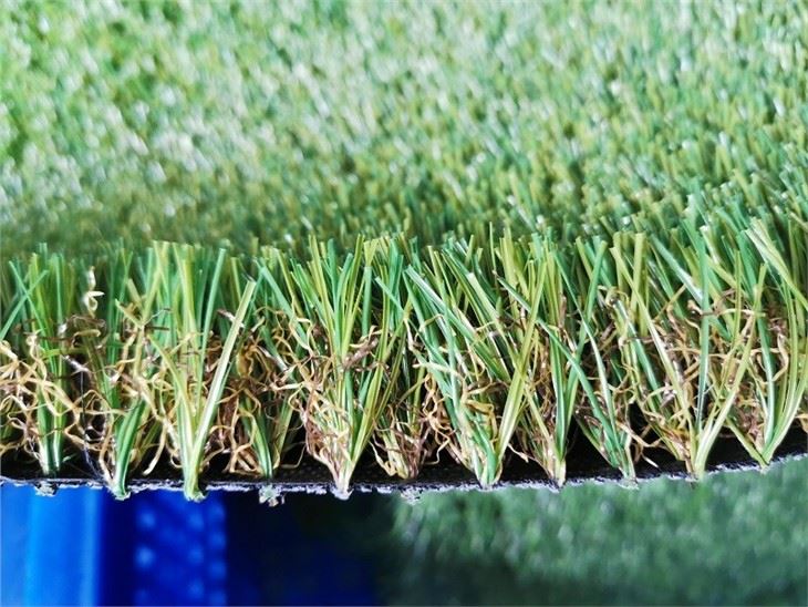 4 tune artificial grass landscape with brown color